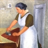 Woman ironing